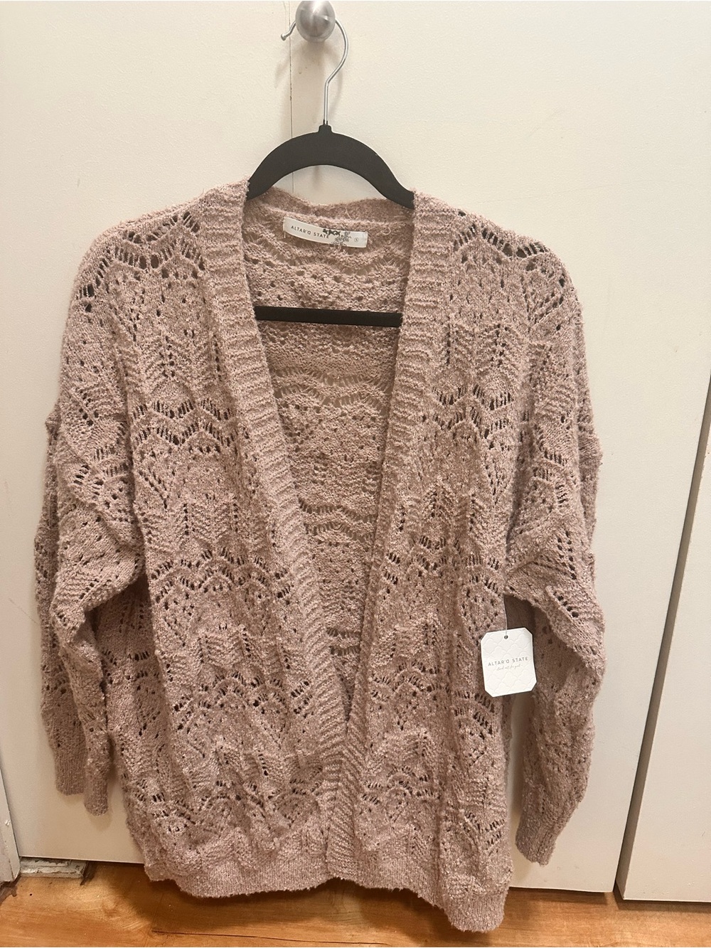 Altar’d State Grace Pointelle Cardigan, size S - Picture 2 of 4